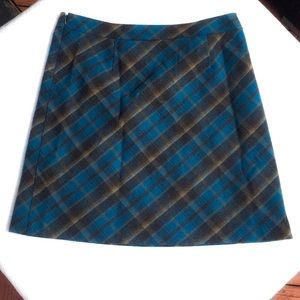 American Eagle Wool Plaid Skirt